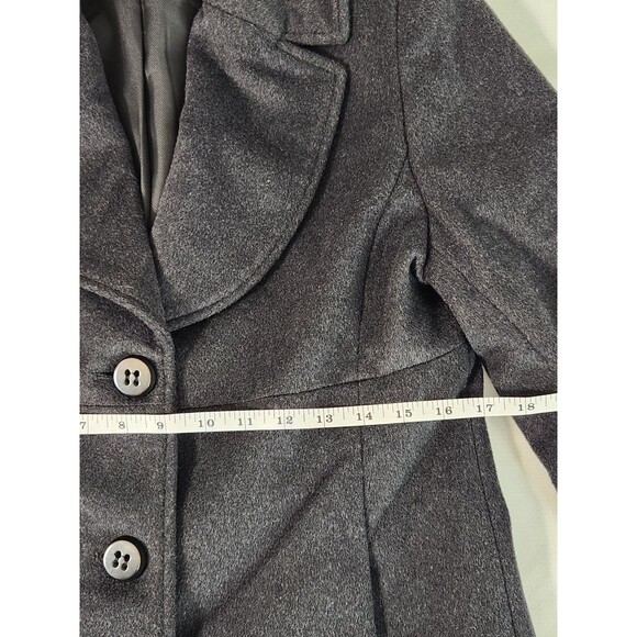 JONES NEW YORK Long Soft Black Wool Blend Trench/Maxi Coat Size 4 Soft Pockets - Picture 9 of 14